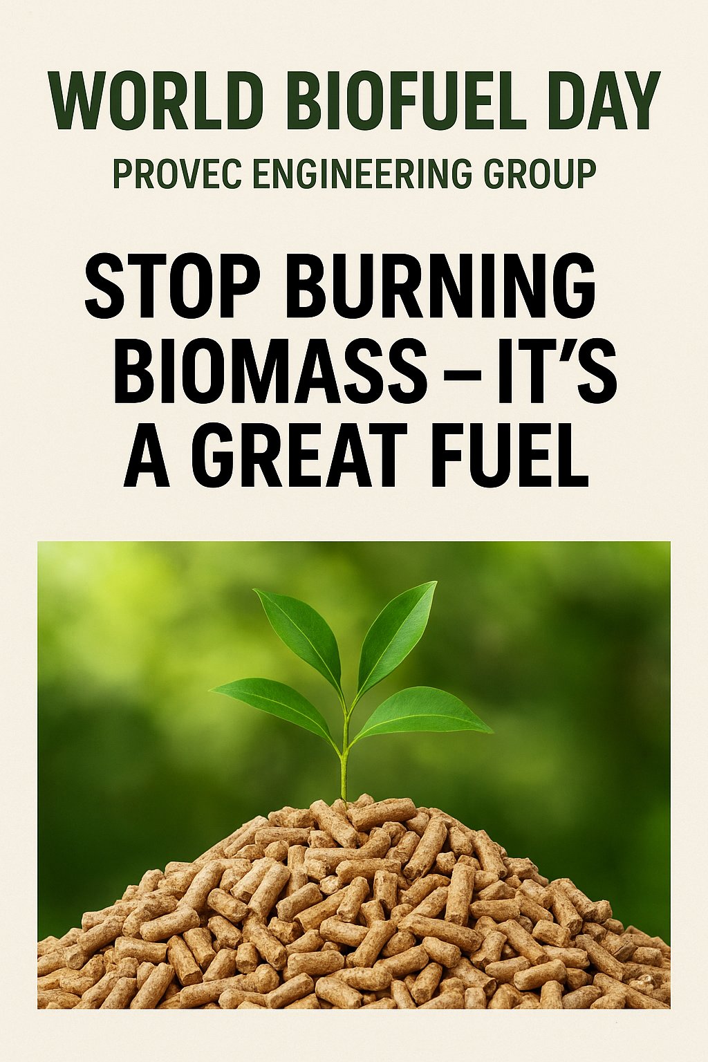 🌱 World Biofuel Day 2025 – Stop Burning Biomass, It’s a Great Fuel!